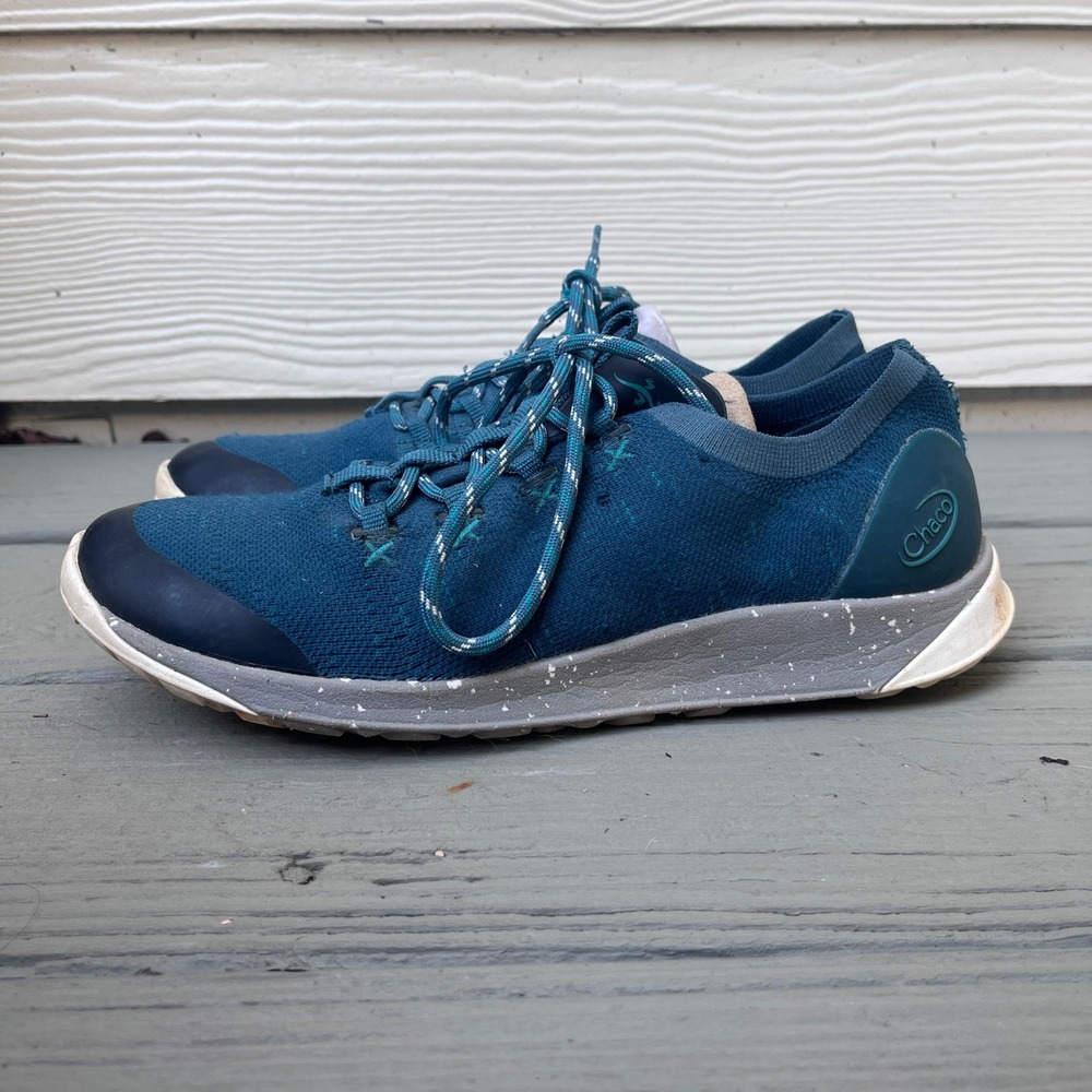 Chaco Canyonland Sneaker Womens 9 Blue Good Knit Athletic Trail Walking Shoe
